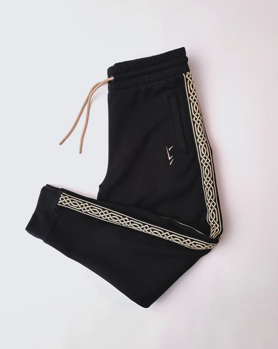 BLACK PANTS WITH CELTIC MOTIF